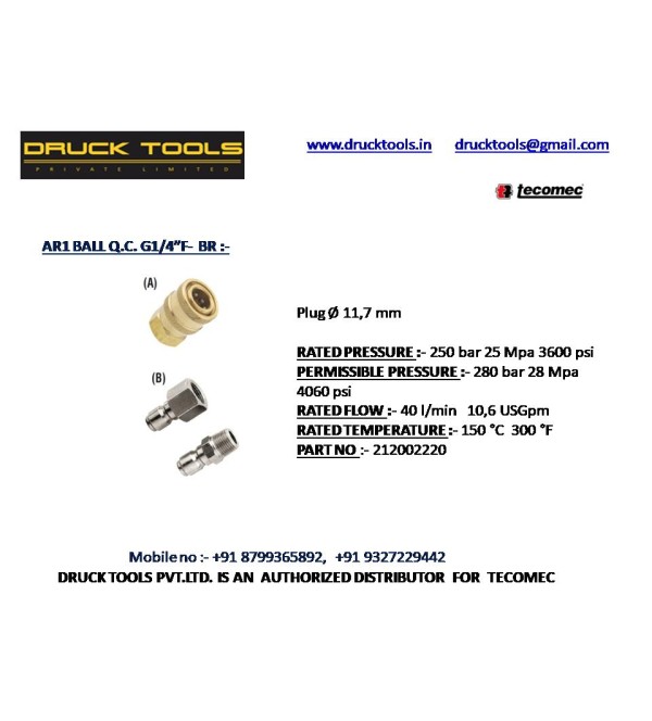 AR1 BALL Q.C. G1/4  280 BAR 