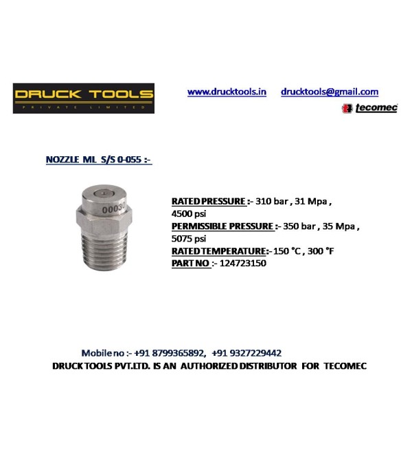 ML S/S 0-055 NOZZLE  350 BAR 