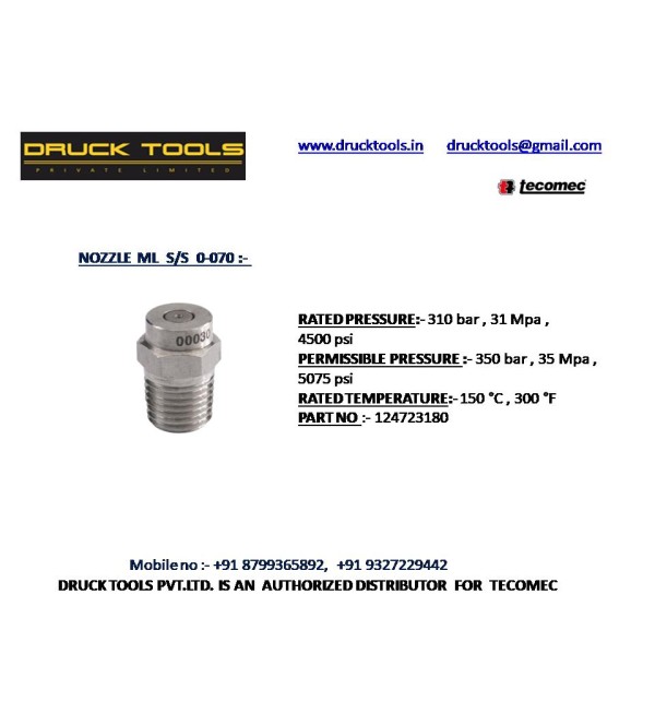 ML S/S 0-070 NOZZLE  350 BAR 