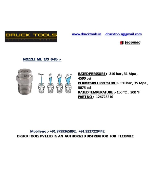 ML S/S 0-085 NOZZLE  350 BAR 