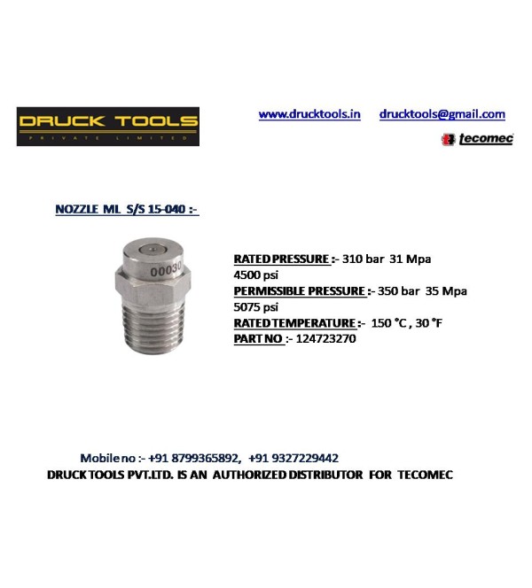 ML S/S 15-040 NOZZLE 350 BAR 