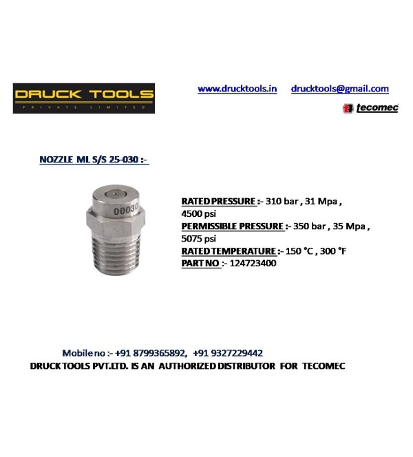 ML S/S 25-030 NOZZLE 350 BAR 