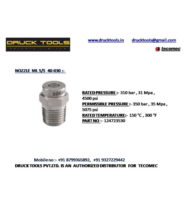 ML S/S 40-030 NOZZLE 350 BAR 