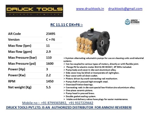 RC 11.11 C DX + F6  11 LPM 110 BAR
