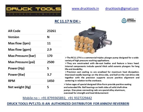 RC 11.17 N DX 11 LPM 170 BAR 