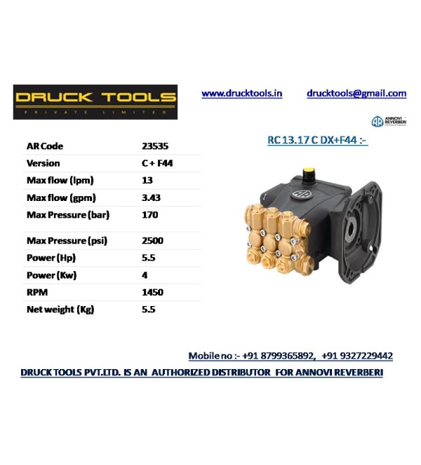 RC 13.17 C DX + F 44  13 LPM 170 BAR 