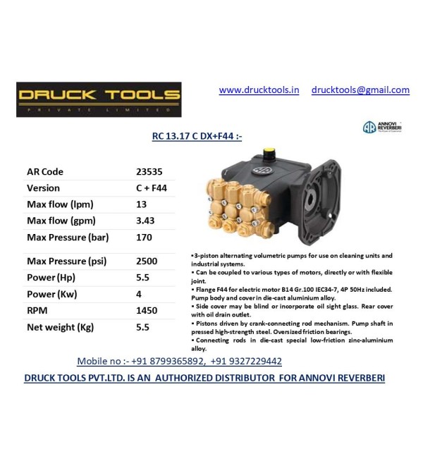 RC 13.17 C DX + F44  13 LPM 170 BAR 