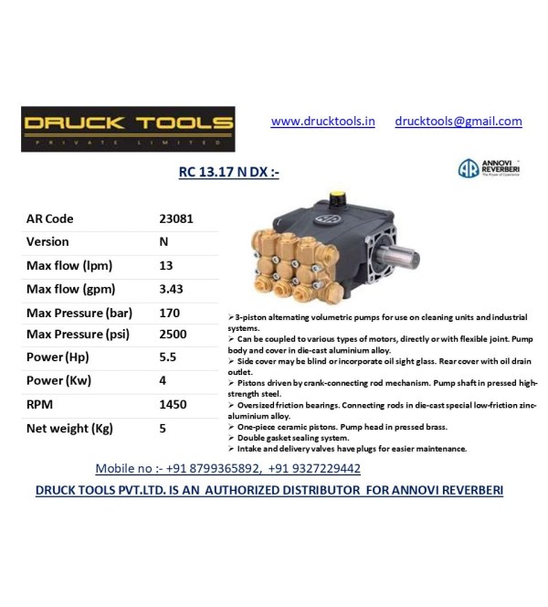 RC 13.17 N DX  13 LPM 170 BAR 