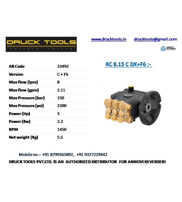 RC 8.15 C DX + F6  8 LPM  150 BAR