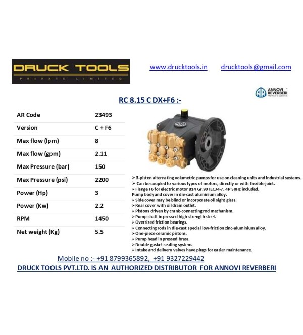 RC 8.15 C DX + F6  8 LPM 150 BAR