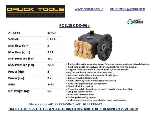 RC 8.15 C DX + F6  8 LPM 150 BAR