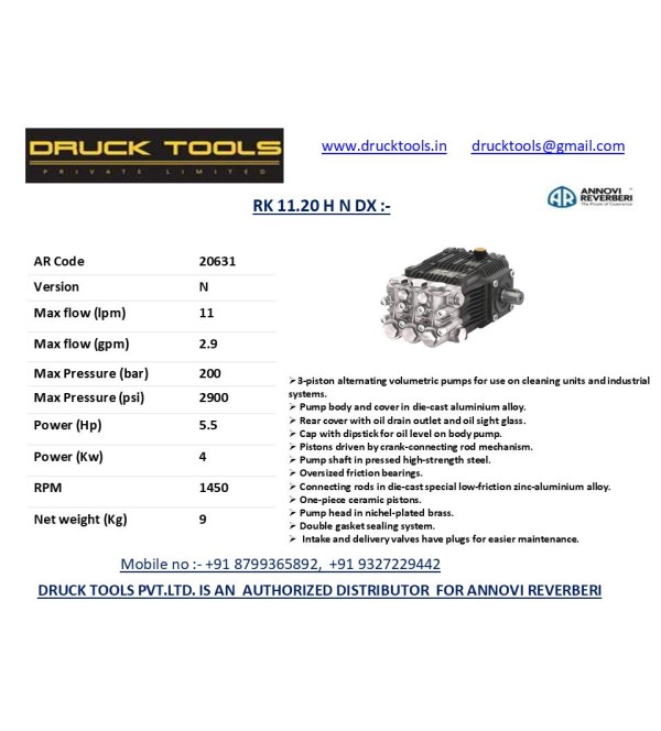 RK 11.20 H N DX 11 LPM 200 BAR