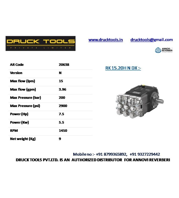 RK 15.20 H N DX  15 LPM  200 BAR