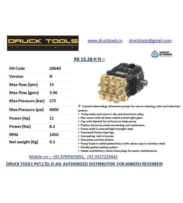 RK 15.28 H N  15 LPM 275 BAR 