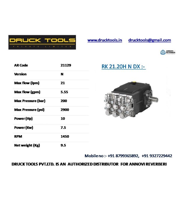 RK 21.20 H N DX  21 LPM 200 BAR