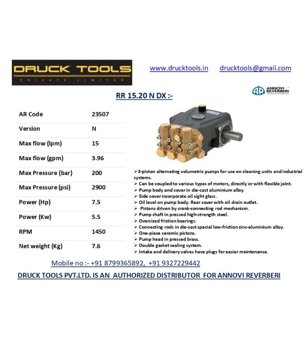 RR 15.20 N DX  15 LPM 200 BAR 