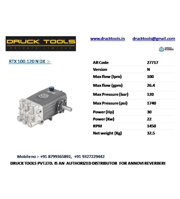 RTX 100.120 N DX  100 LPM 120 BAR 