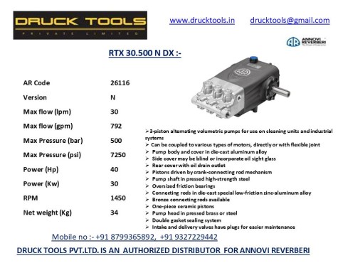 RTX 30.500 N DX  30 LPM 500 BAR