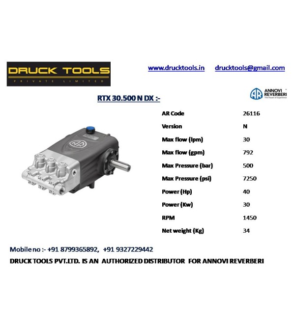 RTX 30.500 N DX  30 LPM  500 BAR 