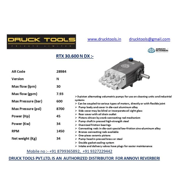 RTX 30.600 N DX 30 LPM 600 BAR 