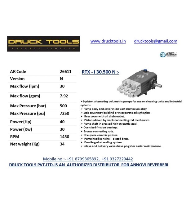 RTX - I 30.500 N  30 LPM 500 BAR 