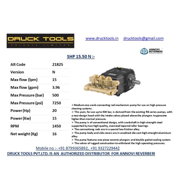 SHP 15.50 N  15 LPM 500 BAR
