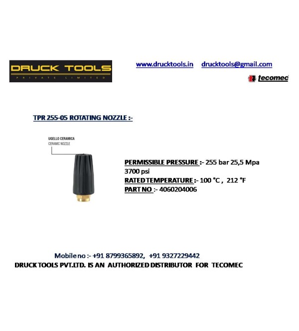 TPR 255-05  ROTATING NOZZLE  255 BAR 