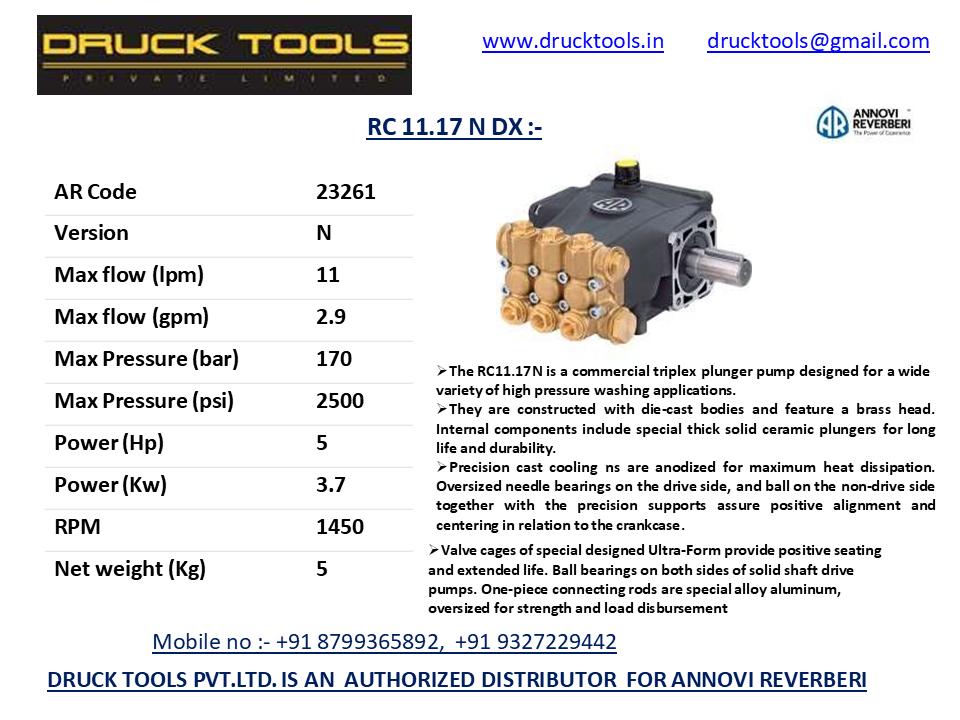 RC 11.17 N DX 11 LPM 170 BAR 