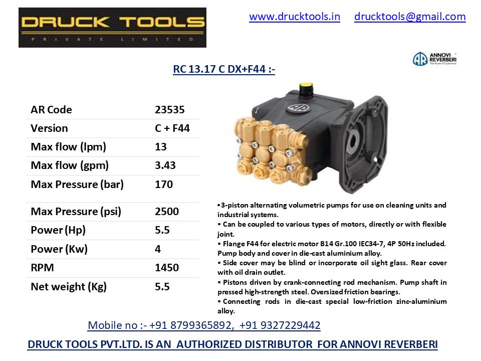 RC 13.17 C DX + F44  13 LPM 170 BAR 
