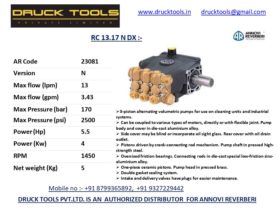 RC 13.17 N DX  13 LPM 170 BAR 