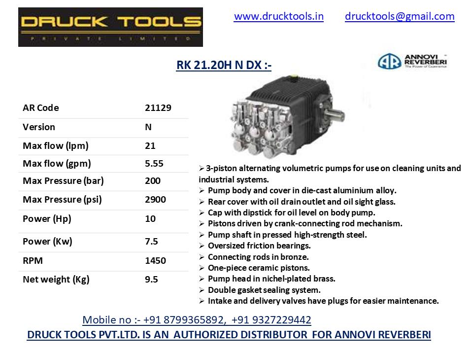 RK 21.20 H N DX  21 LPM 200 BAR 