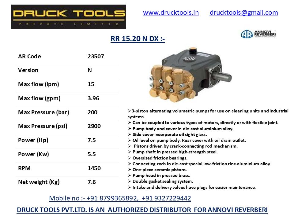 RR 15.20 N DX  15 LPM 200 BAR 