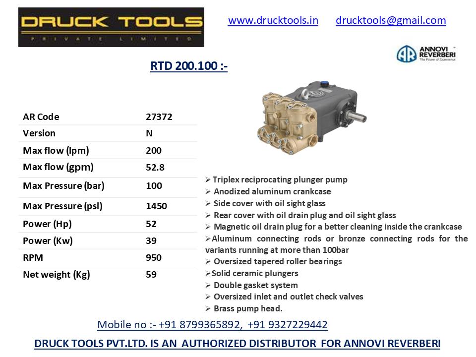 RTD 200.100  200 LPM 100 BAR