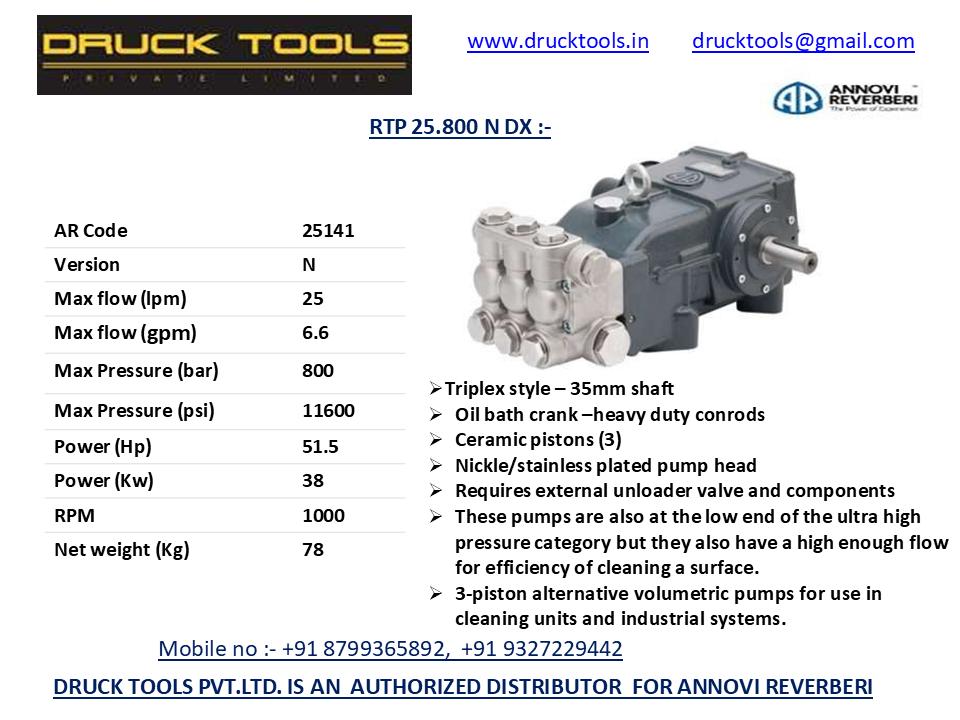 RTP 25.800 N DX  25 LPM 800 BAR